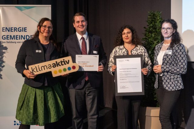 klimaaktiv Auszeichnung des Projekts